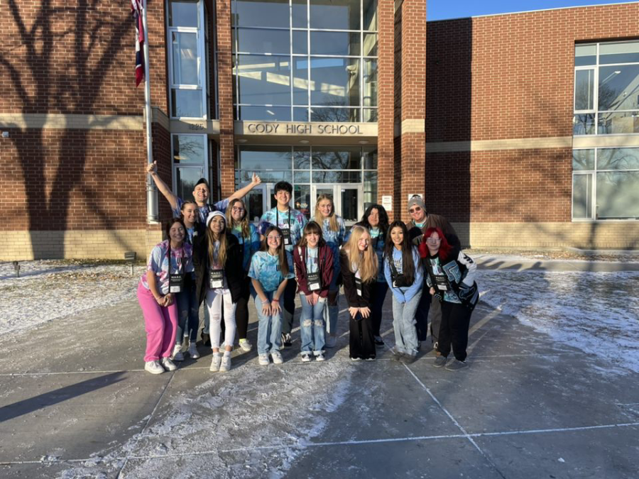 Student council at the WASC convention in Cody, Wyoming. They spent three days at the statewide convention learning how other student councils around the state run and trying out new ideas during the time spent at the convention.